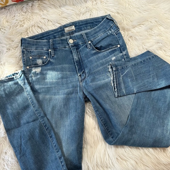 Mother • The Looker Distressed Skinny Jeans in Graffiti Girl - Picture 16 of 16